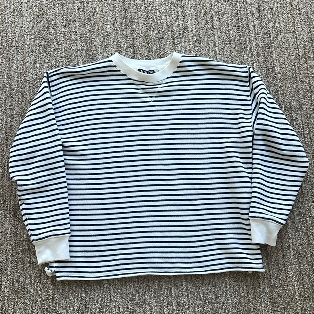Jcrew Heritage terry relaxed crewneck sweatshirt - striped